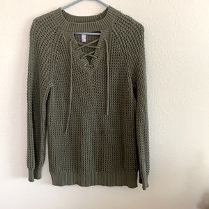 Halter Front Tie Sweater